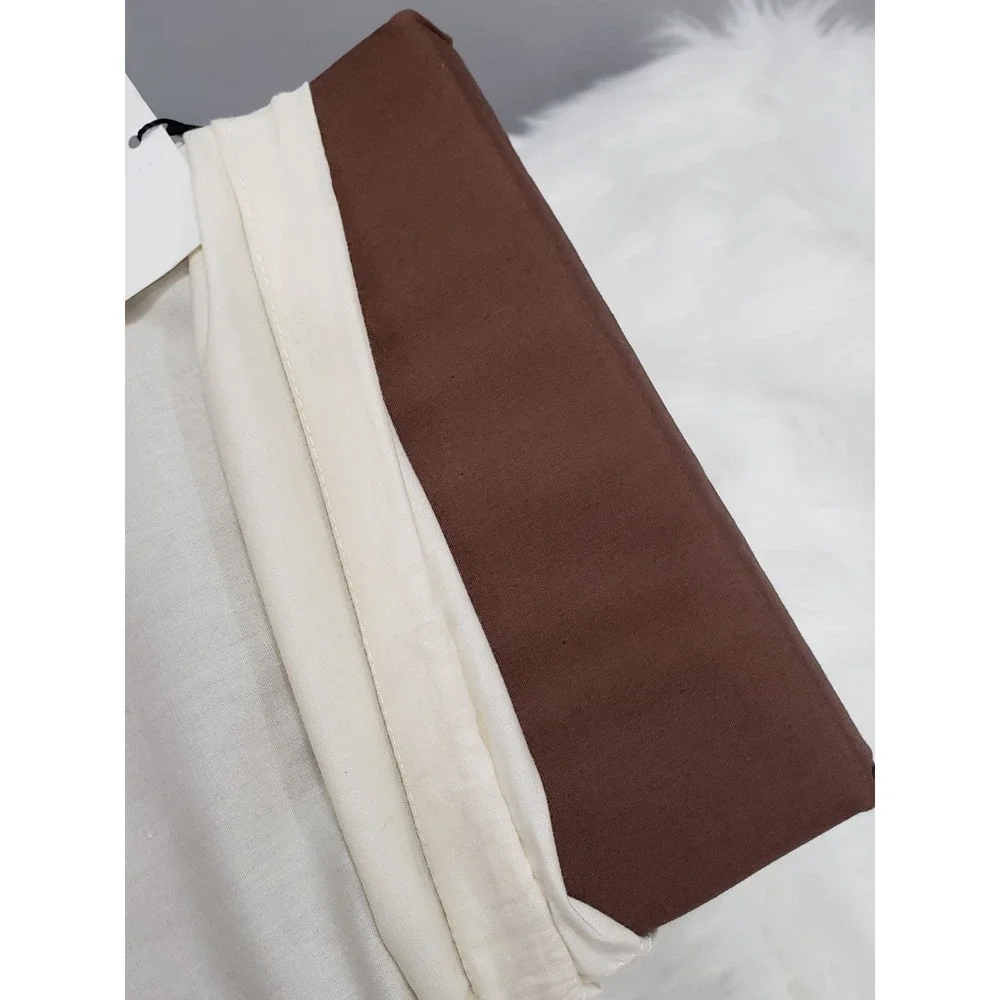 NEW ESPRESSO ORGANIC COTTON Bed Threads Pillowcases (Set of Two) STANDARD